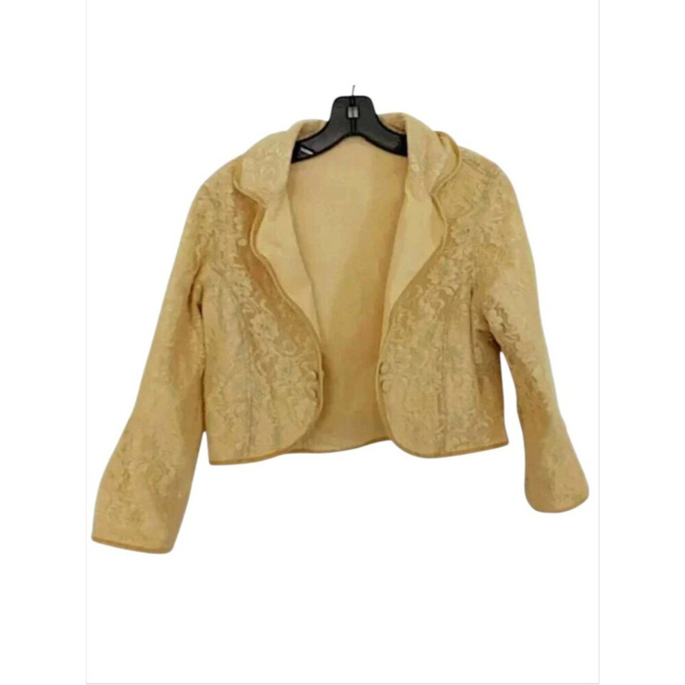 Anthropologie Vintage Reversible Lace / Corduroy Cropped Jacket  No tags S/XS